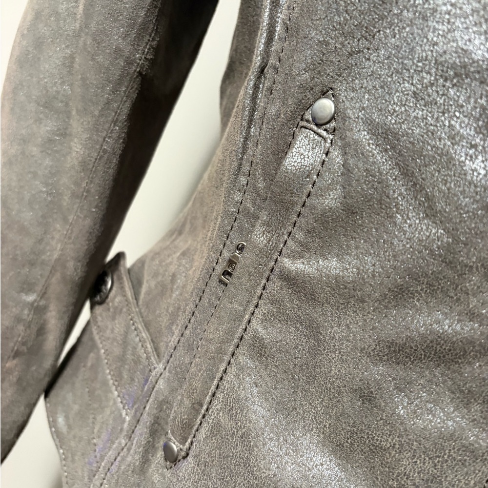 Danier Metallic Leather Moto Style Jacket - Picture 7 of 16